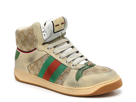 gucci screener sneakers high top.